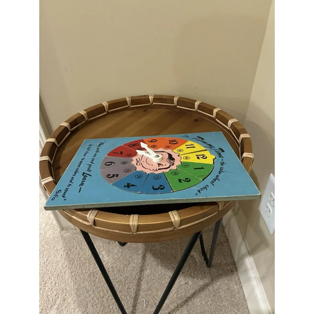 Vintage Puzzle I'M TIMMY TIME Color Wheel Clock Complete 13 Pieces 1960’s